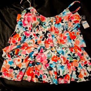 Floral Multicolor Bikini Top